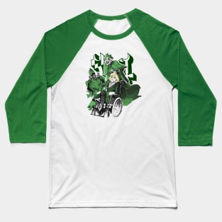 Funny Ghost Green Baseball T-Shirt